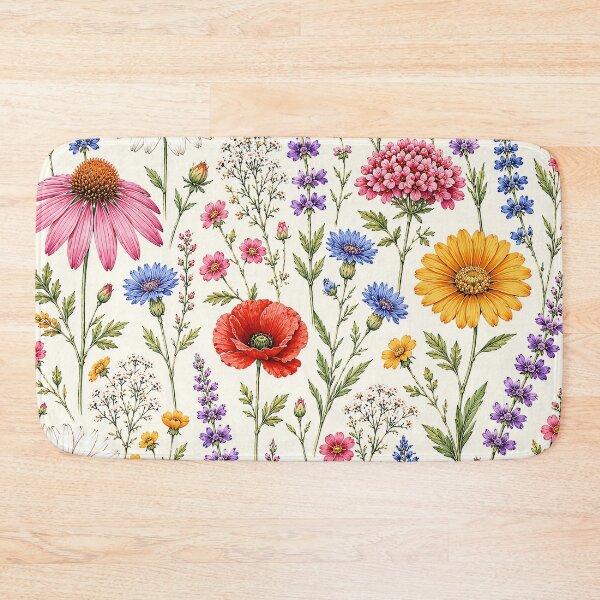 Item preview, Colorful Wildflower Meadow Botanical Floral Pattern Flowers designed and sold by Luvjesus2.