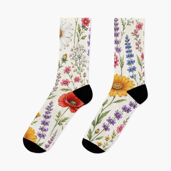 Item preview, Colorful Wildflower Meadow Botanical Floral Pattern Flowers designed and sold by Luvjesus2.