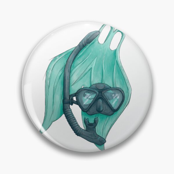 Item preview, Snorkel mask & monofin artwork designed and sold by Moana Matron Designs.