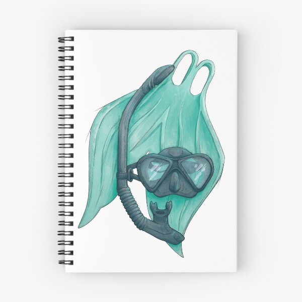 Item preview, Snorkel mask & monofin artwork designed and sold by Moana Matron Designs.