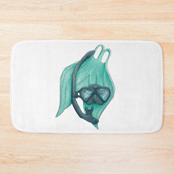Item preview, Snorkel mask & monofin artwork designed and sold by Moana Matron Designs.