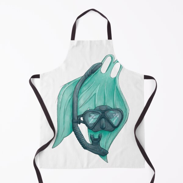Item preview, Snorkel mask & monofin artwork designed and sold by Moana Matron Designs.