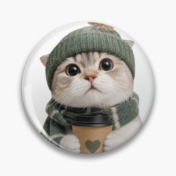 Item preview, Cozy Winter Coffee Cafe Cat Illustration designed and sold by bosamji.