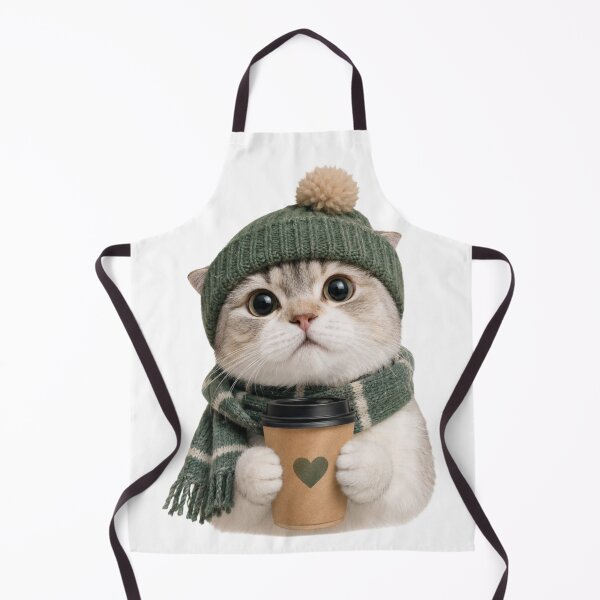 Item preview, Cozy Winter Coffee Cafe Cat Illustration designed and sold by bosamji.
