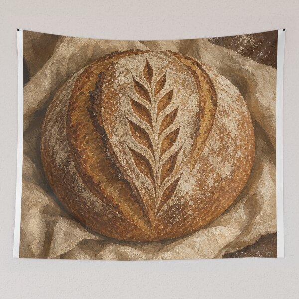 Item preview, Sourdough Sunday Watercolour Cottagecore designed and sold by GoldenHourWalls.