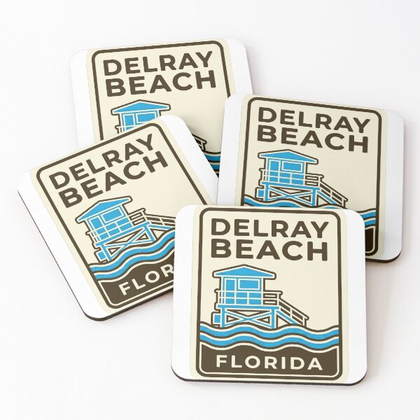 Item preview, Delray Beach Florida Lifeguard Tower Retro Coastal Badge designed and sold by CityMerch4.