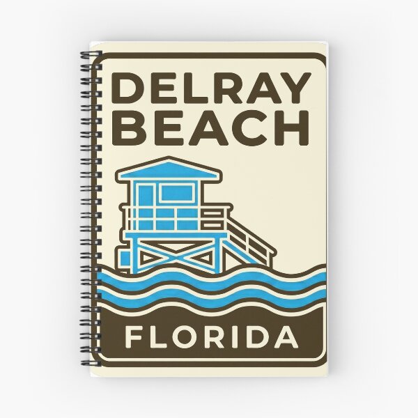 Item preview, Delray Beach Florida Lifeguard Tower Retro Coastal Badge designed and sold by CityMerch4.