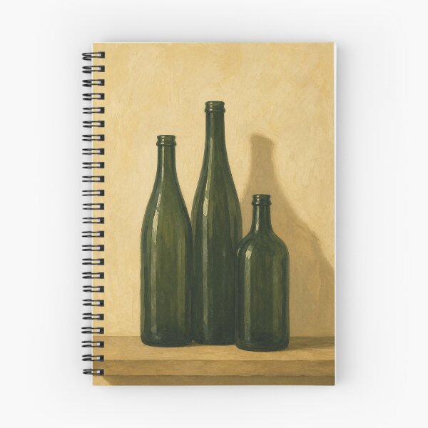 Item preview, Green Bottle Trio Watercolour Cottagecore designed and sold by GoldenHourWalls.