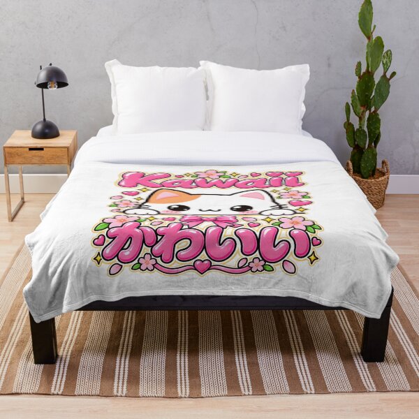 Item preview, Diseño de estilo anime japonés Kawaii Cat Cute Sakura designed and sold by The Kawaii Forge.