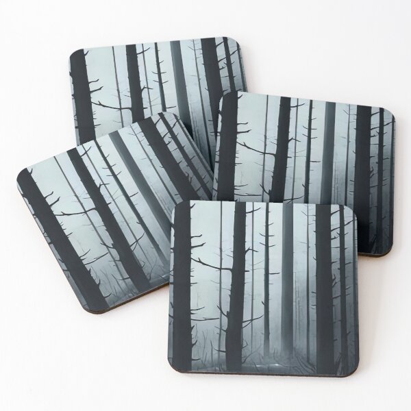 Item preview, Misty silhouettes of a barren forest designed and sold by pcpnyc.