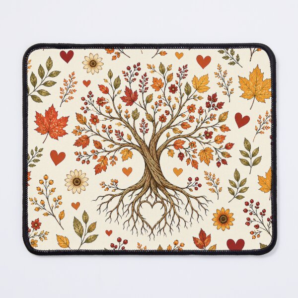 Item preview, Autumn Tree of Life Hearts Botanical Fall Pattern Fall Season designed and sold by Luvjesus2.