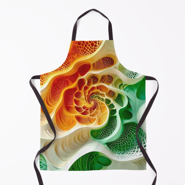 Item preview, Colorful Spiral Patterns in Green and Orange designed and sold by Vicky Brago-Mitchell®.