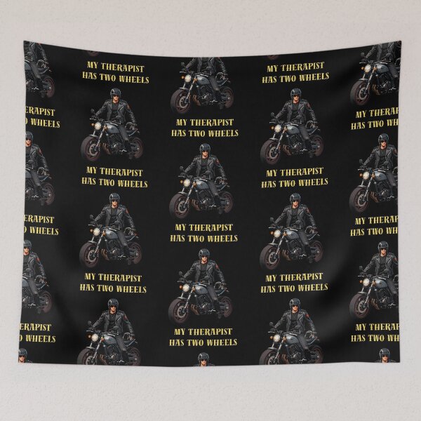 Item preview, My Therapist Has Two Wheels Funny Biker Motorcycle Rider designed and sold by MariaPCMaria.