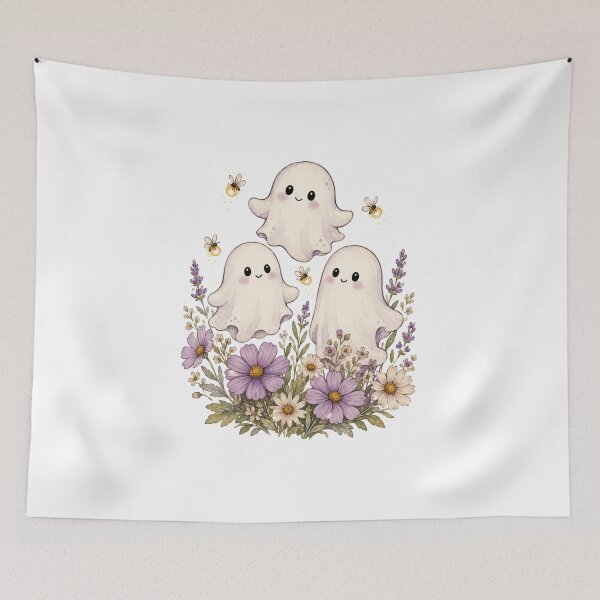 Item preview, Ghosts in the Wildflower Meadow Halloween designed and sold by DreamelleStudio.