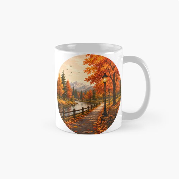 Item preview, Peaceful Autumn Park by the River designed and sold by TinyWeird.