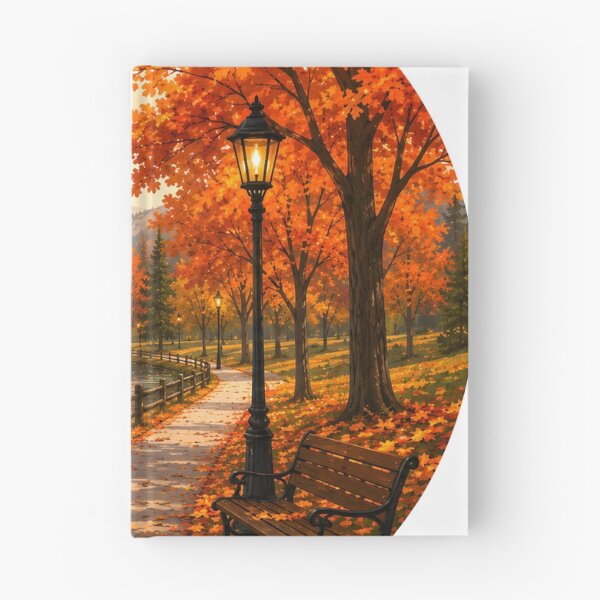 Item preview, Peaceful Autumn Park by the River designed and sold by TinyWeird.