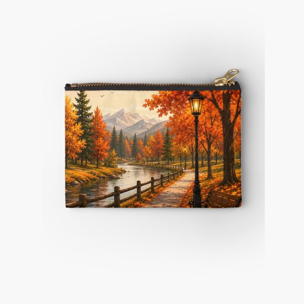 Item preview, Peaceful Autumn Park by the River designed and sold by TinyWeird.