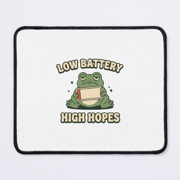 Item preview, Low Battery High Hopes Frog designed and sold by GoofyShopp.