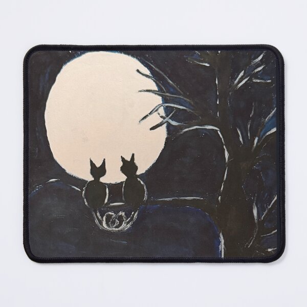 Item preview, cats looking at the moon designed and sold by liz-karishma.