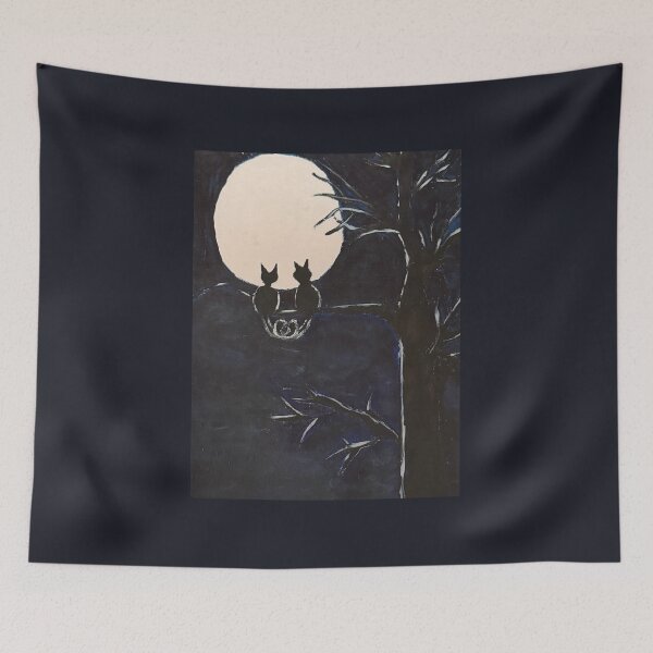 Item preview, cats looking at the moon designed and sold by liz-karishma.