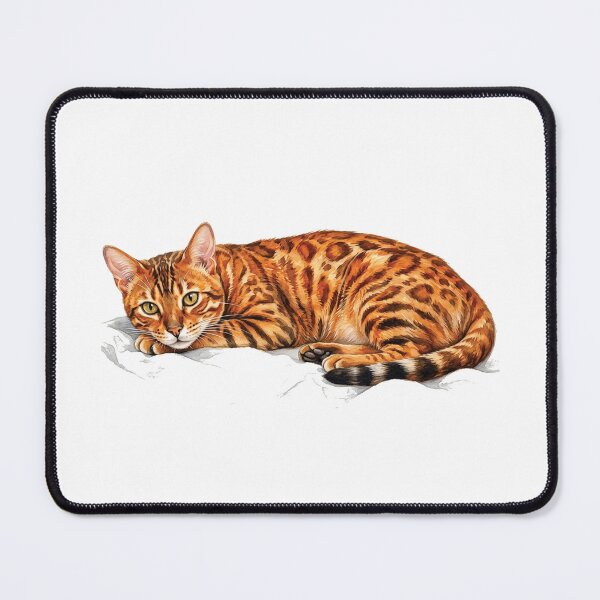 Item preview, water color Bengal cat sticker designed and sold by Stickers void.