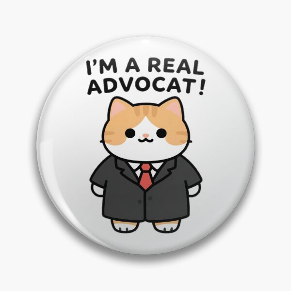 Item preview, Funny Cute Cartoon Justice Style Cat I'M A REAL ADVOCAT! designed and sold by Giulivo Store Graphic.