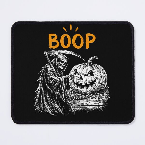 Item preview, Vintage Grim Reaper Pumpkin Halloween BOOP Funny Skeleton Shirt designed and sold by ArcaneArtistry.