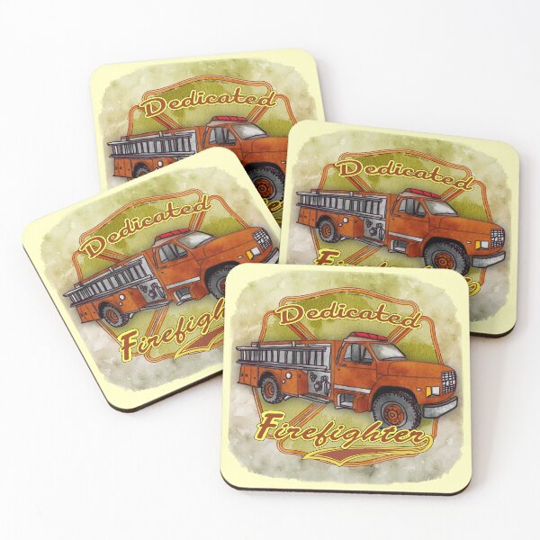 Item preview, Dedicated Firetruck Firefighter  designed and sold by artmuvz.
