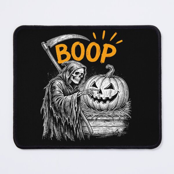 Item preview, Vintage Halloween Grim Reaper Boo Pumpkin Spooky Retro Horror Design designed and sold by ArcaneArtistry.