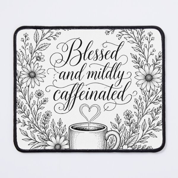 Item preview, Blessed And Mildly Caffeinated Funny Faith Tee designed and sold by PureGritFaith.