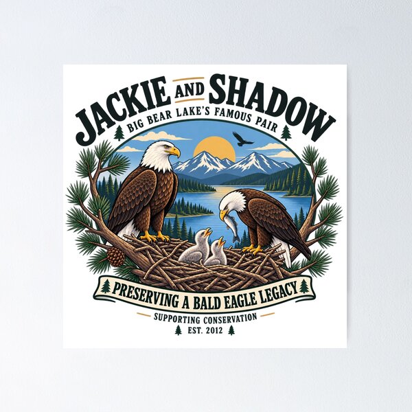Item preview, Jackie and Shadow Big Bear Lake Bald Eagle Conservation Design designed and sold by DijaMar.