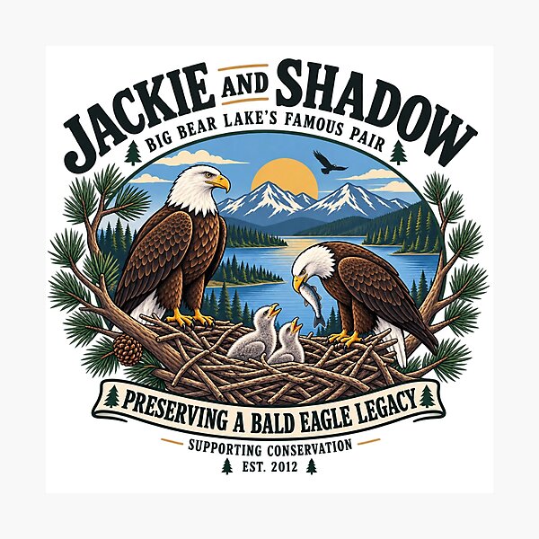 Item preview, Jackie and Shadow Big Bear Lake Bald Eagle Conservation Design designed and sold by DijaMar.