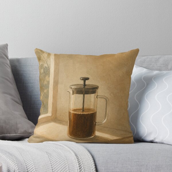 Item preview, French Press Light Watercolour Cottagecore designed and sold by GoldenHourWalls.