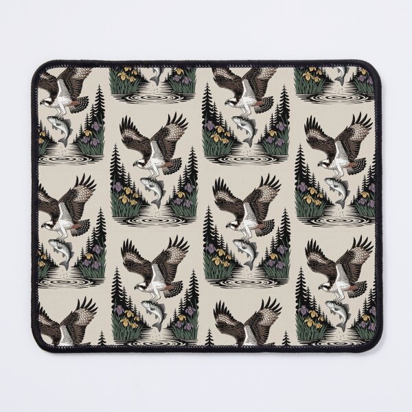 Item preview, Osprey Catching Fish Lake Wildlife Art designed and sold by NuvoraNest.