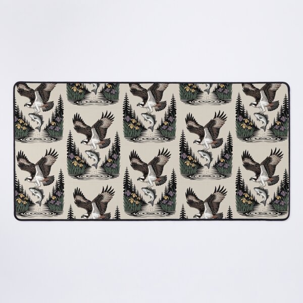 Item preview, Osprey Catching Fish Lake Wildlife Art designed and sold by NuvoraNest.