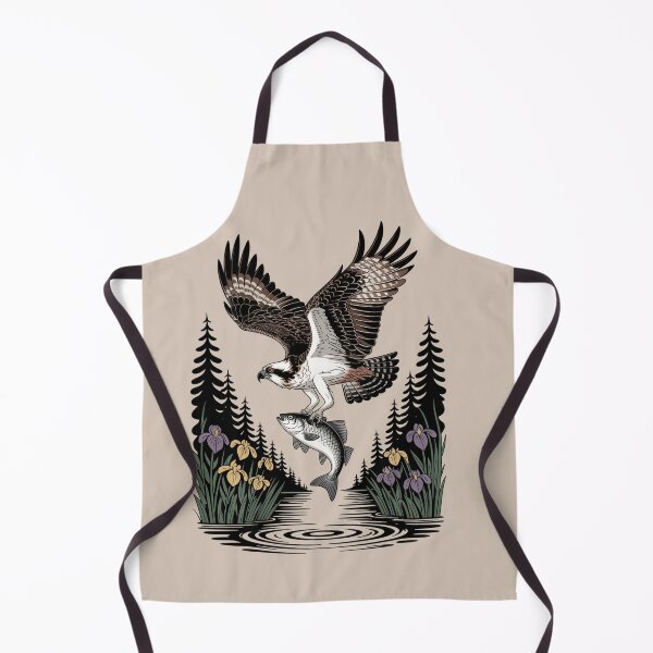 Item preview, Osprey Catching Fish Lake Wildlife Art designed and sold by NuvoraNest.