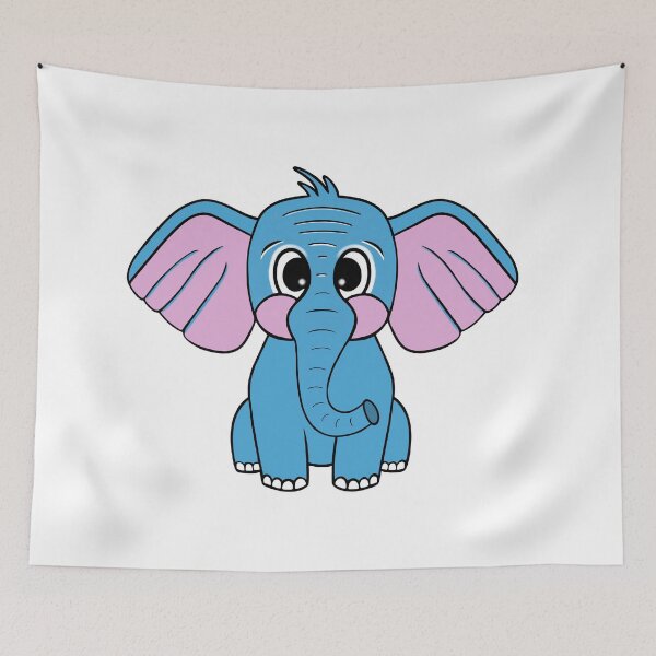 Item preview, Blue Baby Elephant designed and sold by Sartoris Art.