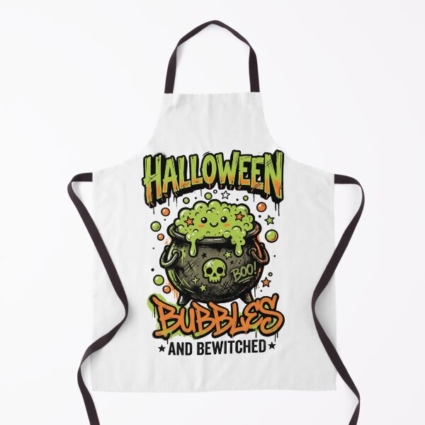 Item preview, Halloween Bubbles and Bewitched Cauldron Spooky Graphic Tee designed and sold by DarylWelsh2024.