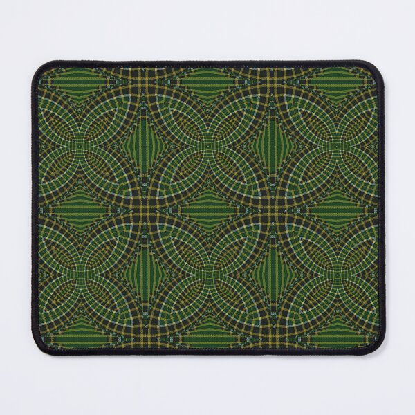 Item preview, Irish National Tartan Four Leaf Reflection Fractartan  designed and sold by Cathedral of Curiosity.