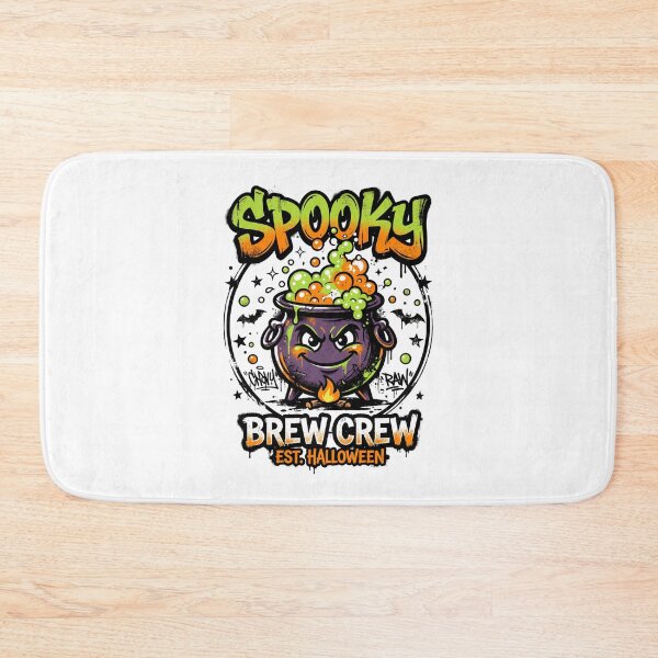 Item preview, Spooky Brew Crew Cauldron with Fire Urban Halloween Design Tee designed and sold by DarylWelsh2024.