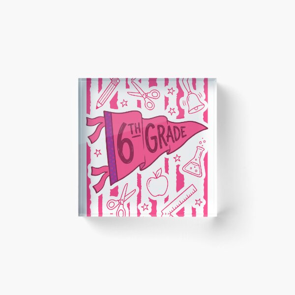 Item preview, Pennants Striped 6th Grade Girls Back to School sixth Grade designed and sold by MrDesing10 ⭐⭐⭐⭐⭐.