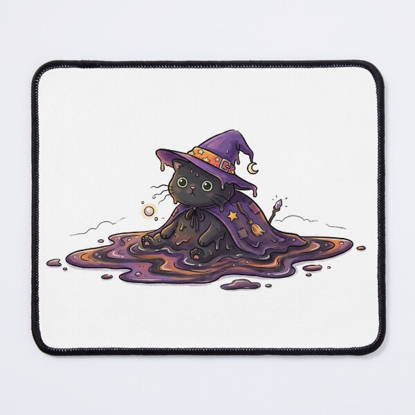 Item preview, witch black cat melting designed and sold by Stickers void.