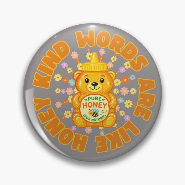 Item preview, Kind Words Are Like Honey – Floral Bear Jar designed and sold by Shedronpanda.