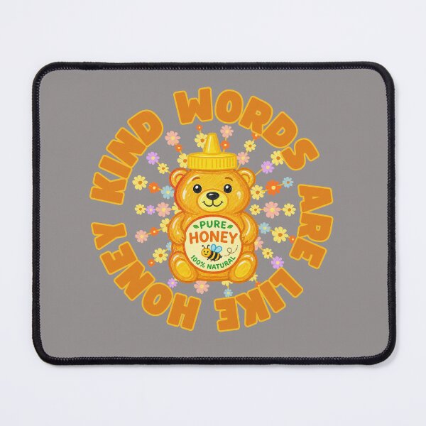 Item preview, Kind Words Are Like Honey – Floral Bear Jar designed and sold by Shedronpanda.