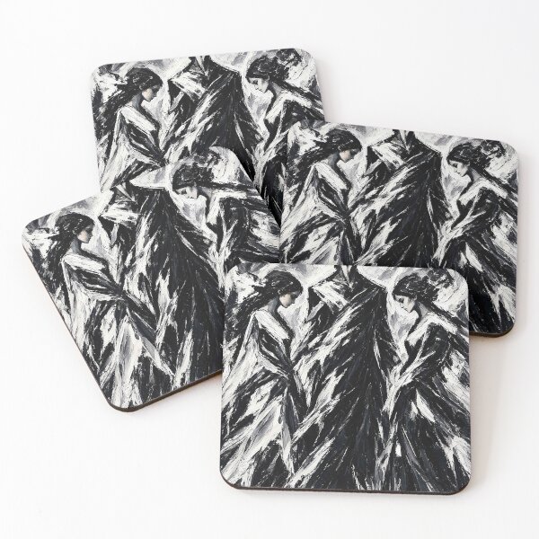 Item preview, Monochrome – Man Expressionist Trio - Man and Two Women in Black and Cloudy White  designed and sold by MFMart.