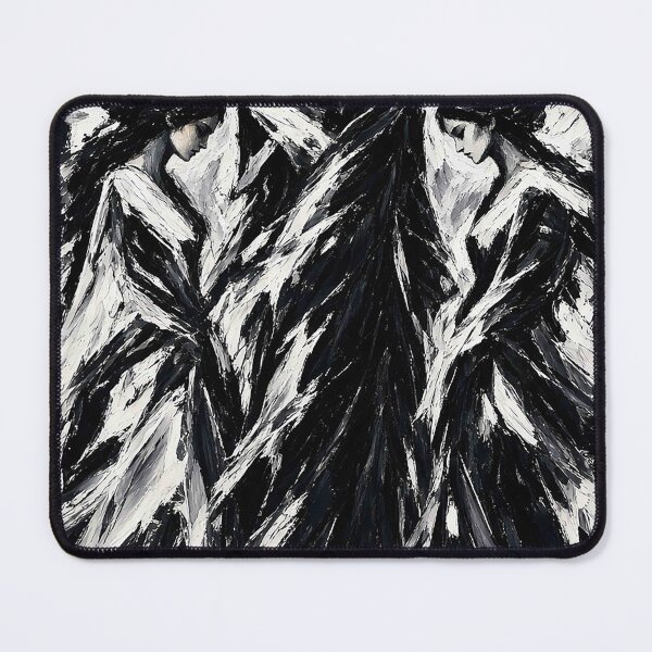 Item preview, Monochrome – Man Expressionist Trio - Man and Two Women in Black and Cloudy White designed and sold by MFMart.
