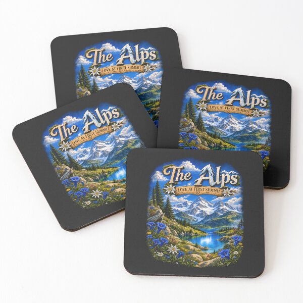 Item preview, The Alps – Love at First Summit | Vintage Alpine Landscape designed and sold by Alpine-Ink.