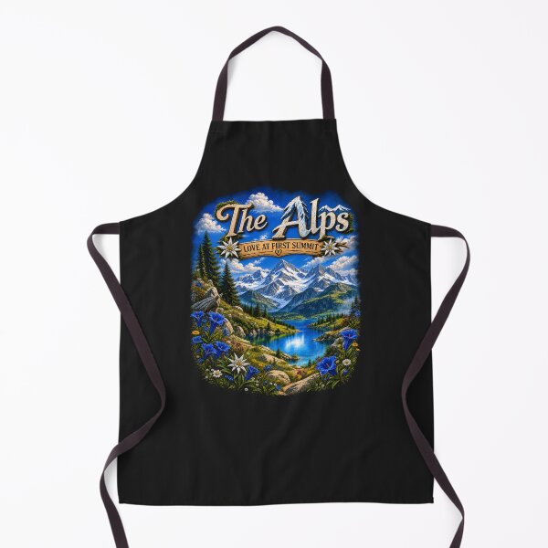 Item preview, The Alps – Love at First Summit | Vintage Alpine Landscape designed and sold by Alpine-Ink.