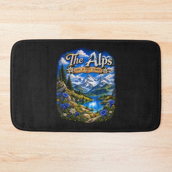 Item preview, The Alps – Love at First Summit | Vintage Alpine Landscape designed and sold by Alpine-Ink.