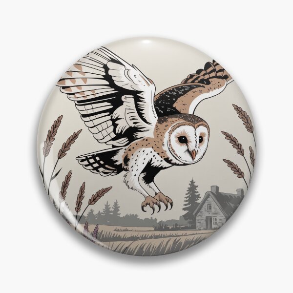 Item preview, Barn Owl Flying Farmland Wildlife Art designed and sold by NuvoraNest.